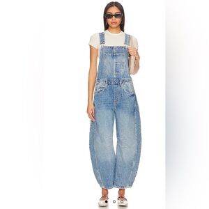 We The Free Blue Denim Jumpsuit